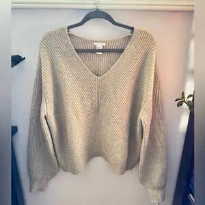 H&M Wide V-Neck Knit Sweater